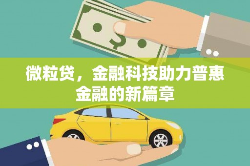 雨花台微粒贷，金融科技助力普惠金融的新篇章