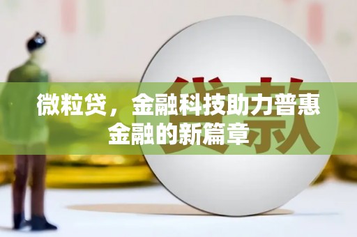 雨花台微粒贷，金融科技助力普惠金融的新篇章