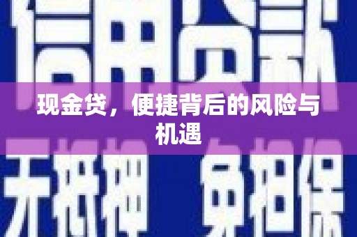 雨花台现金贷，便捷背后的风险与机遇