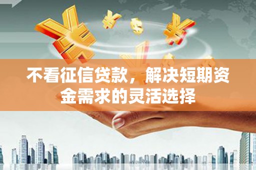 雨花台不看征信贷款，解决短期资金需求的灵活选择