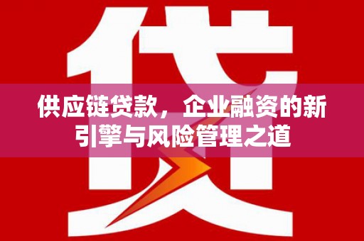 雨花台供应链贷款，企业融资的新引擎与风险管理之道