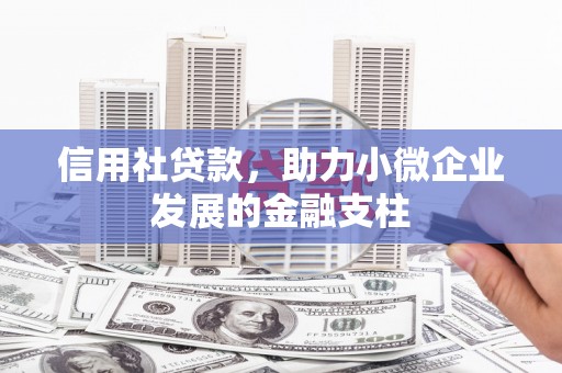 雨花台信用社贷款，助力小微企业发展的金融支柱