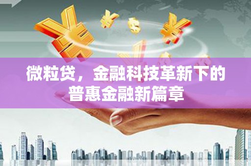 雨花台微粒贷，金融科技革新下的普惠金融新篇章