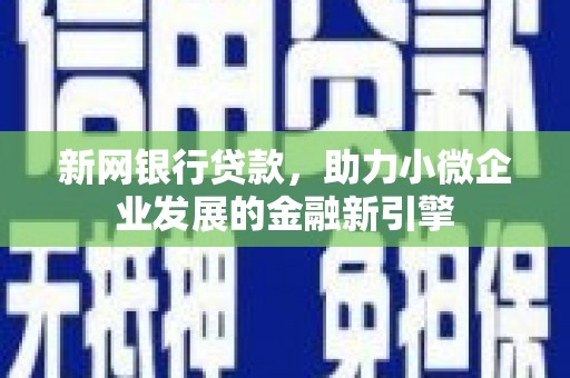 雨花台新网银行贷款，助力小微企业发展的金融新引擎