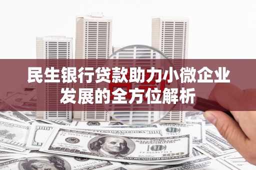雨花台民生银行贷款助力小微企业发展的全方位解析