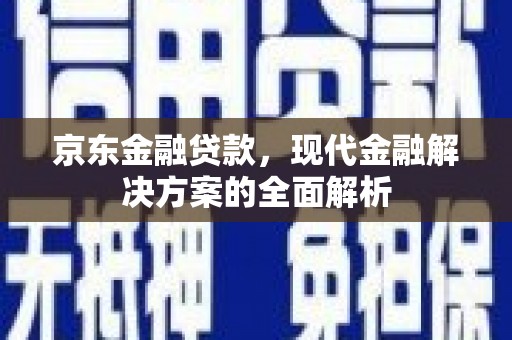 雨花台京东金融贷款，现代金融解决方案的全面解析