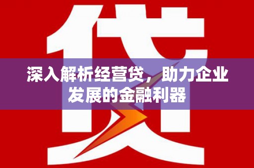 雨花台深入解析经营贷，助力企业发展的金融利器