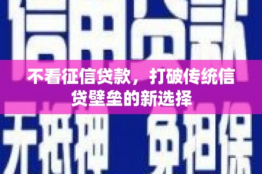 雨花台不看征信贷款，打破传统信贷壁垒的新选择