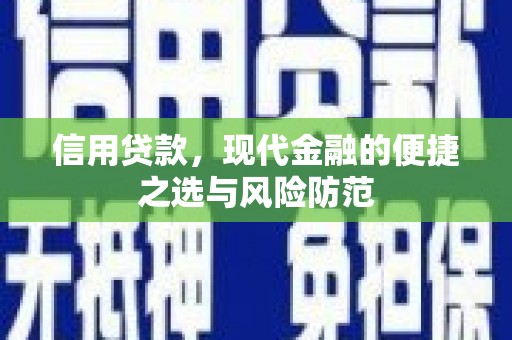 雨花台信用贷款，现代金融的便捷之选与风险防范