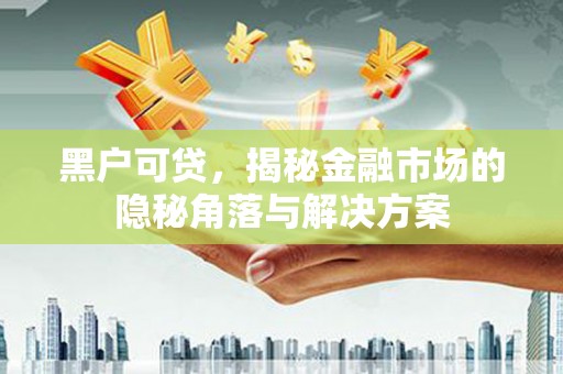 雨花台黑户可贷，揭秘金融市场的隐秘角落与解决方案