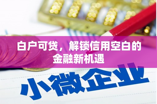 雨花台白户可贷，解锁信用空白的金融新机遇