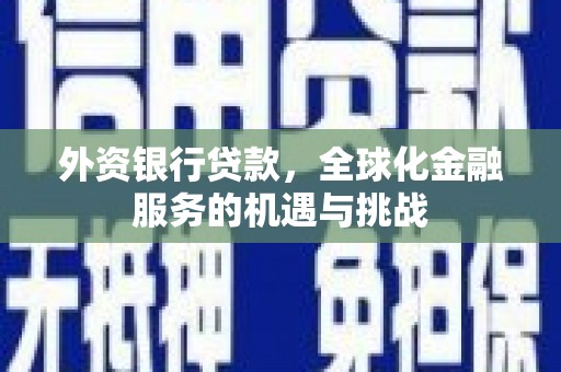 雨花台外资银行贷款，全球化金融服务的机遇与挑战