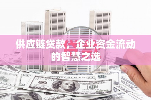 雨花台供应链贷款，企业资金流动的智慧之选