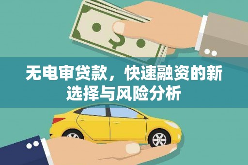 雨花台无电审贷款，快速融资的新选择与风险分析