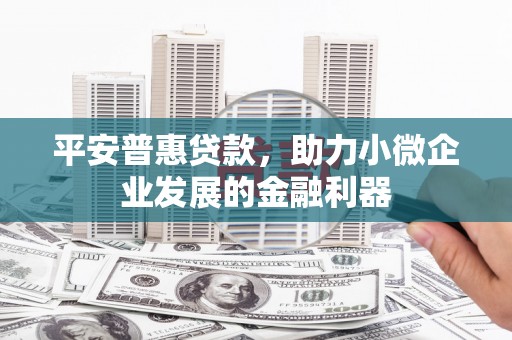 雨花台平安普惠贷款，助力小微企业发展的金融利器