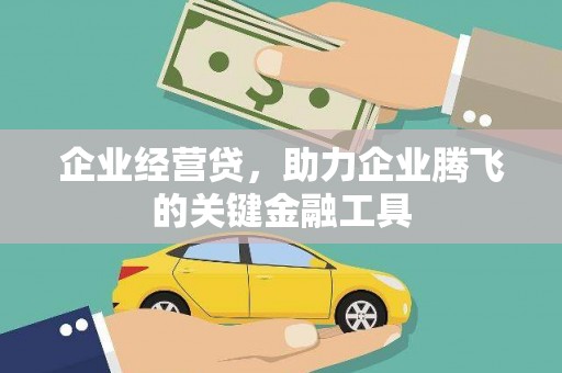 雨花台企业经营贷，助力企业腾飞的关键金融工具