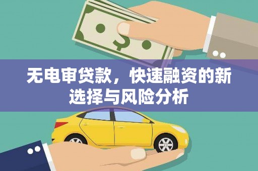 雨花台无电审贷款，快速融资的新选择与风险分析