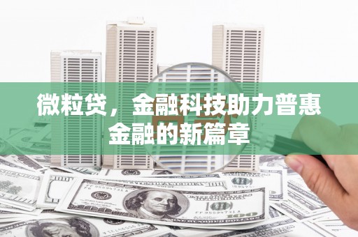 雨花台微粒贷，金融科技助力普惠金融的新篇章