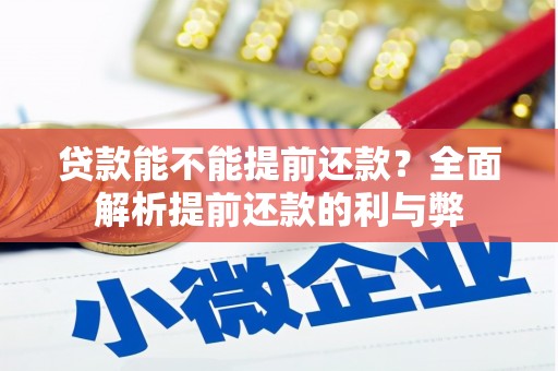 雨花台贷款能不能提前还款？全面解析提前还款的利与弊