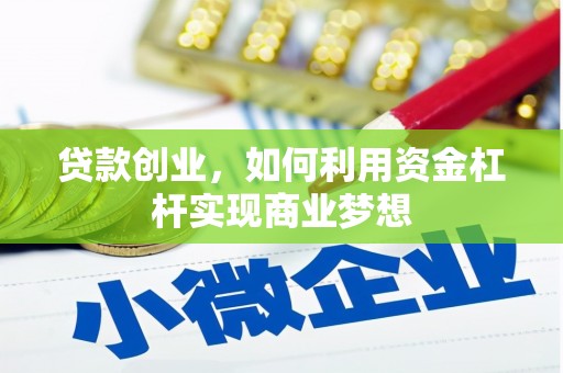 雨花台贷款创业，如何利用资金杠杆实现商业梦想