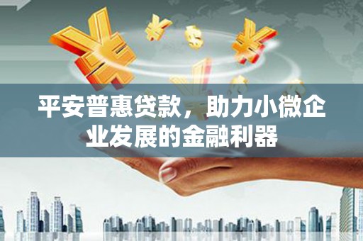 雨花台平安普惠贷款，助力小微企业发展的金融利器