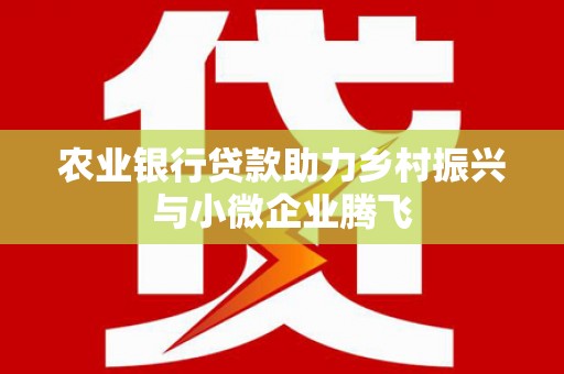 雨花台农业银行贷款助力乡村振兴与小微企业腾飞