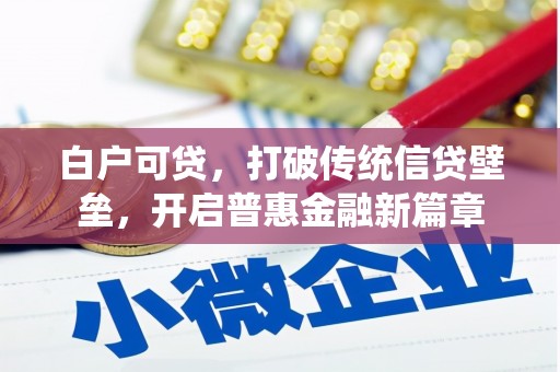 雨花台白户可贷，打破传统信贷壁垒，开启普惠金融新篇章