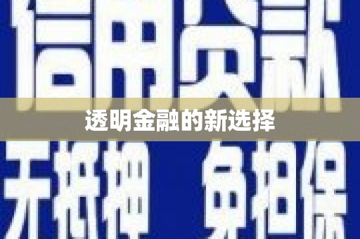 雨花台透明金融的新选择